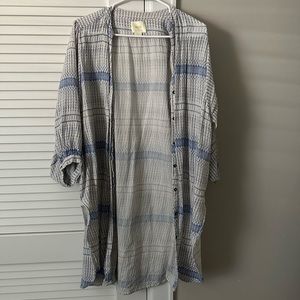 Anthropologie Oversized Button Down Blouse